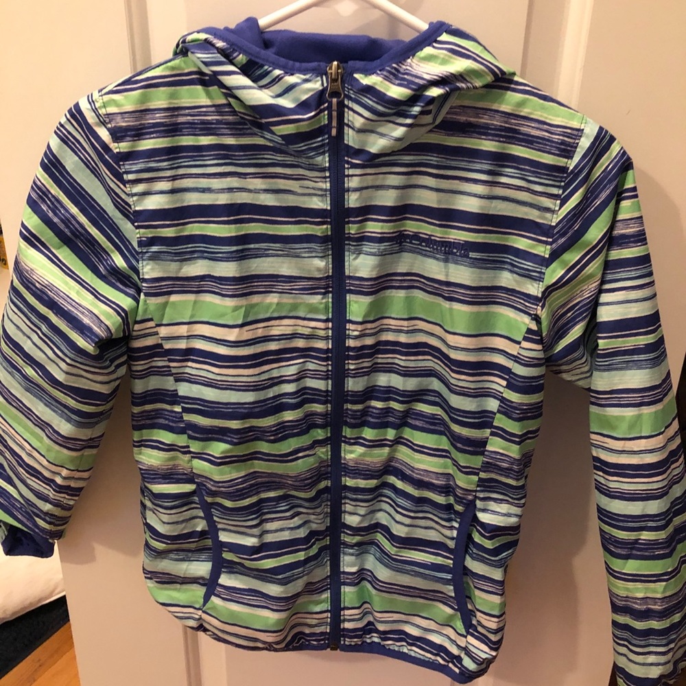Warm spring blue striped jacket